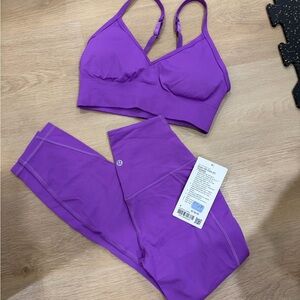 lululemon athletica Vibrant Purple Sports Bra and Leggings